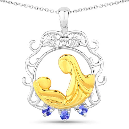 0.11 Carat Genuine Tanzanite .925 Sterling Silver Pendant - Image 5