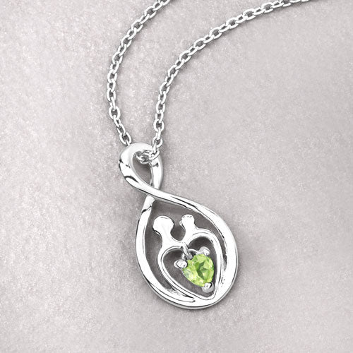 0.15 Carat Genuine Peridot .925 Sterling Silver Pendant - Image 8