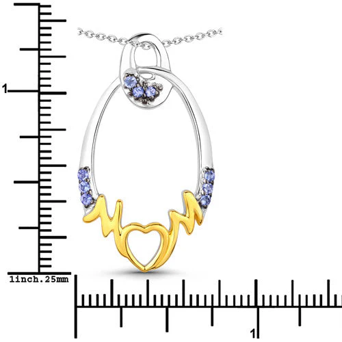 0.18 Carat Genuine Tanzanite .925 Sterling Silver Pendant - Image 7