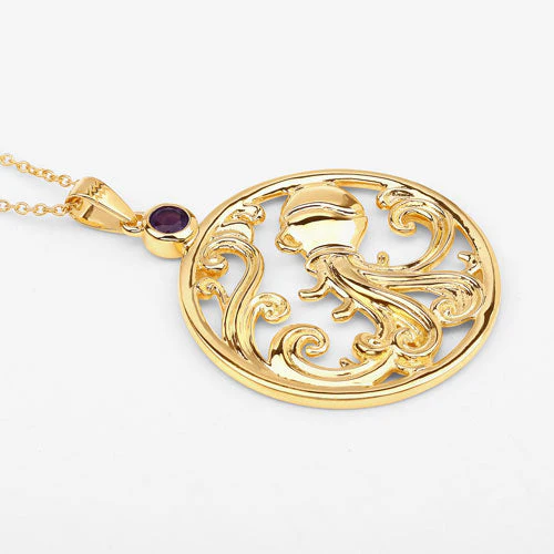 0.24 Carat Genuine Amethyst .925 Sterling Silver Pendant - Image 11