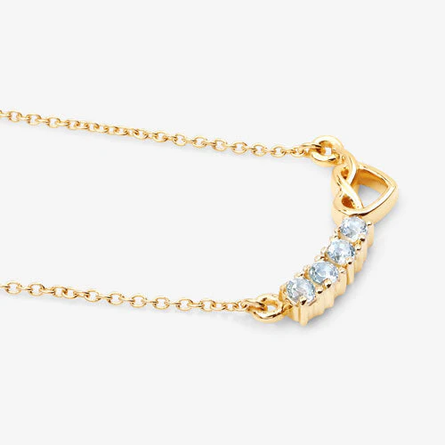 0.24 Carat Genuine Aquamarine .925 Sterling Silver Necklace - Image 9