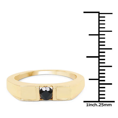 0.25 Carat Genuine Black Diamond .925 Sterling Silver Ring - Image 6