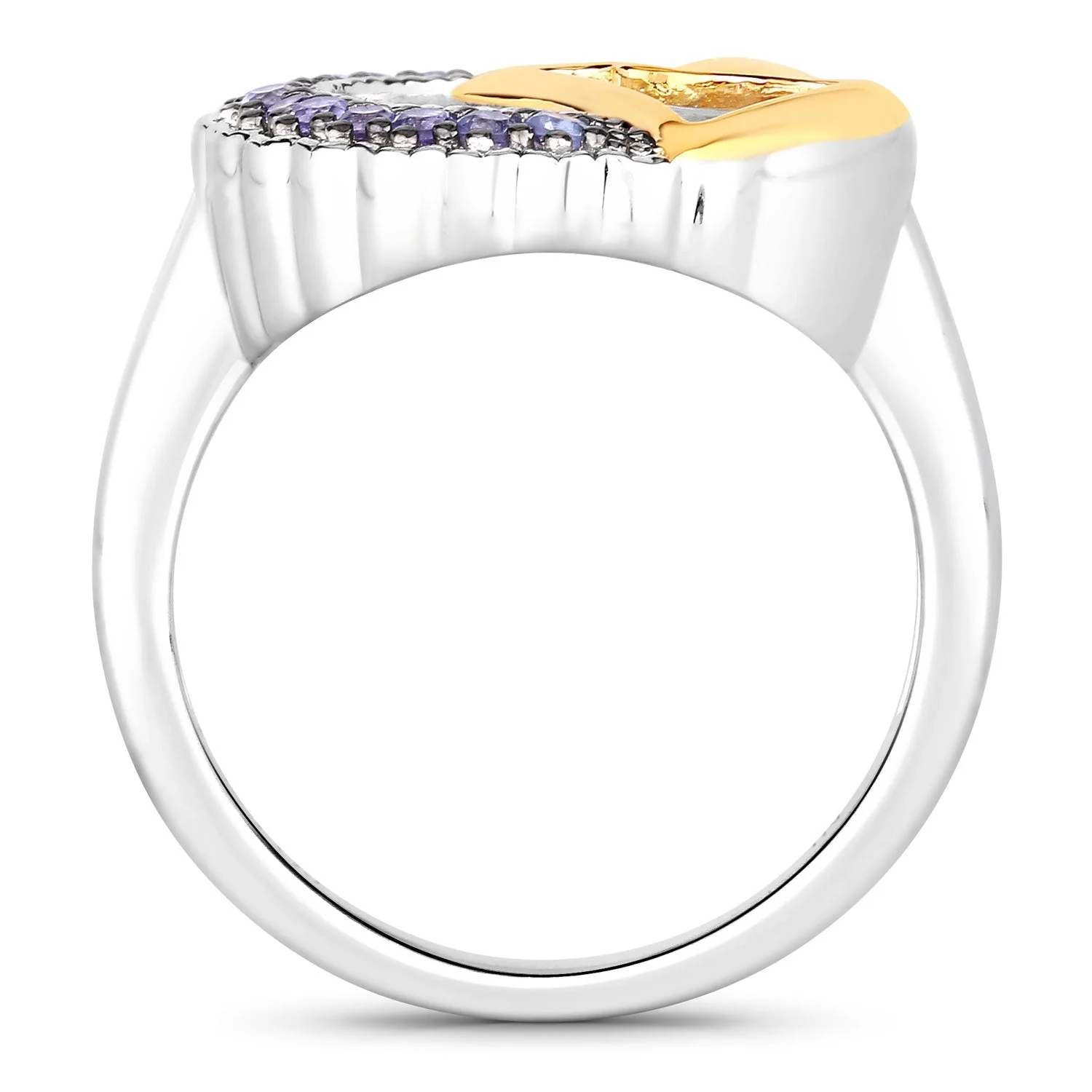 0.28 Carat Genuine Tanzanite .925 Sterling Silver Ring - Image 2