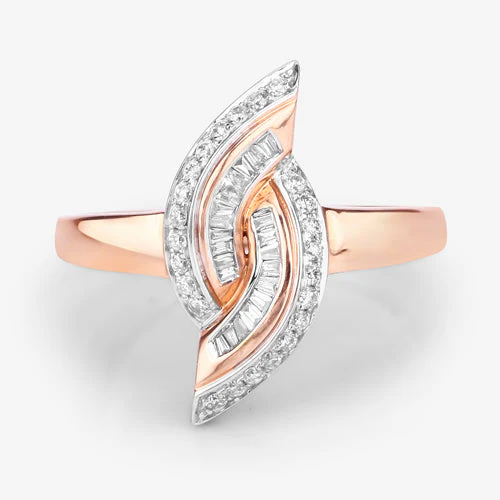 0.29 Carat Genuine White Diamond 14K Rose Gold Ring (E-F Color, SI1-SI2 Clarity) - Image 11
