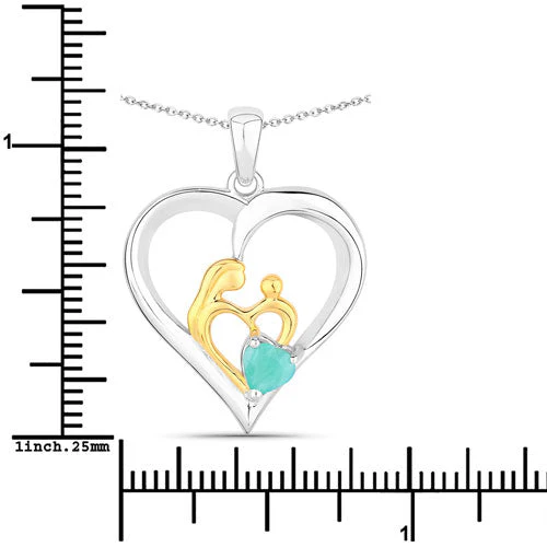 0.45 Carat Genuine Emerald .925 Sterling Silver Pendant - Image 7