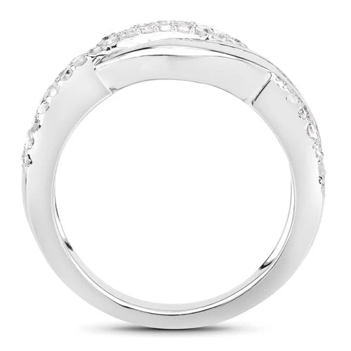 0.47 Carat Genuine White Diamond .925 Sterling Silver Ring - Image 2