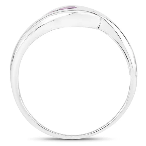 0.54 Carat Genuine Amethyst .925 Sterling Silver Ring - Image 6