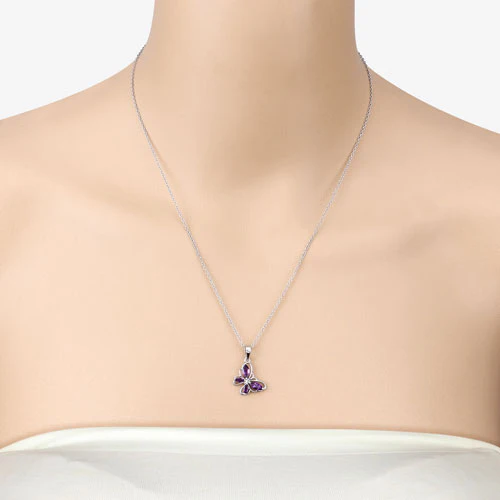 0.60 Carat Genuine Amethyst .925 Sterling Silver Pendant - Image 10