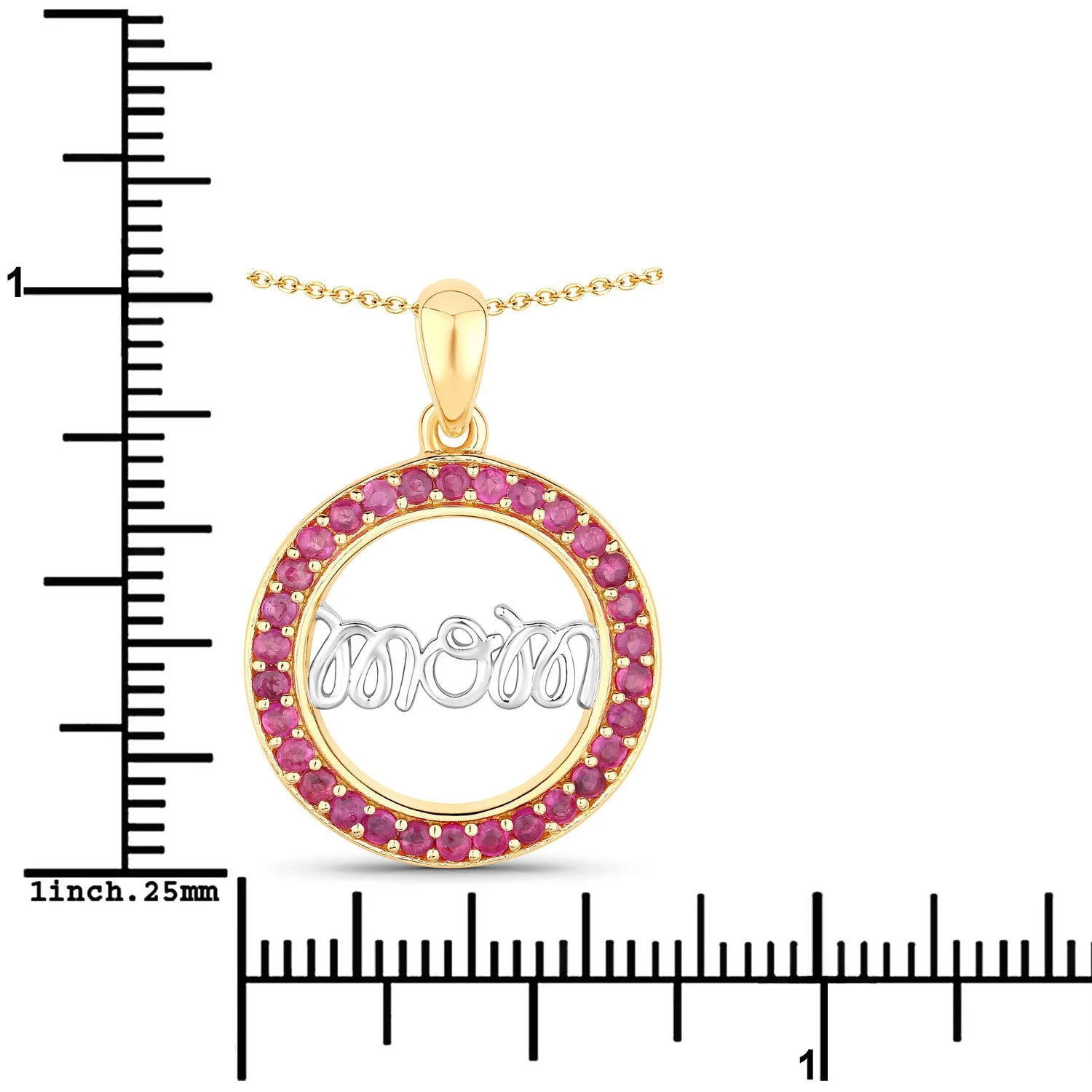 0.64 Carat Genuine Ruby .925 Sterling Silver Pendant - Image 3