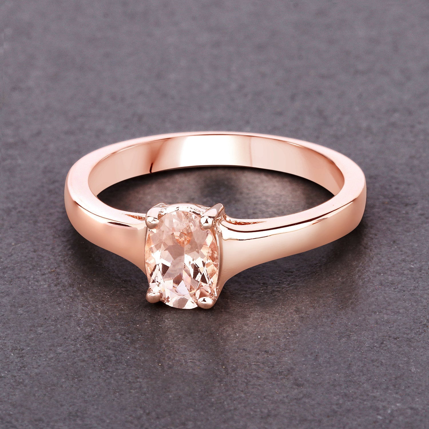 0.70 Carat Genuine Morganite .925 Sterling Silver Ring - Image 4