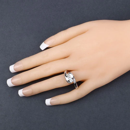 0.74 Carat Genuine Blue Topaz .925 Sterling Silver Ring - Image 9