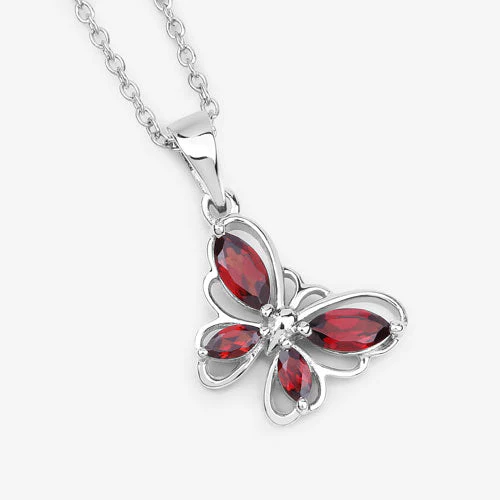 0.80 Carat Genuine Garnet .925 Sterling Silver Pendant - Image 8