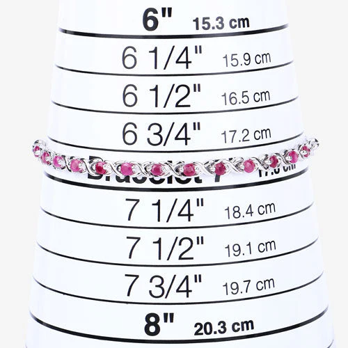 0.88 Carat Genuine Ruby .925 Sterling Silver Bracelet - Image 13