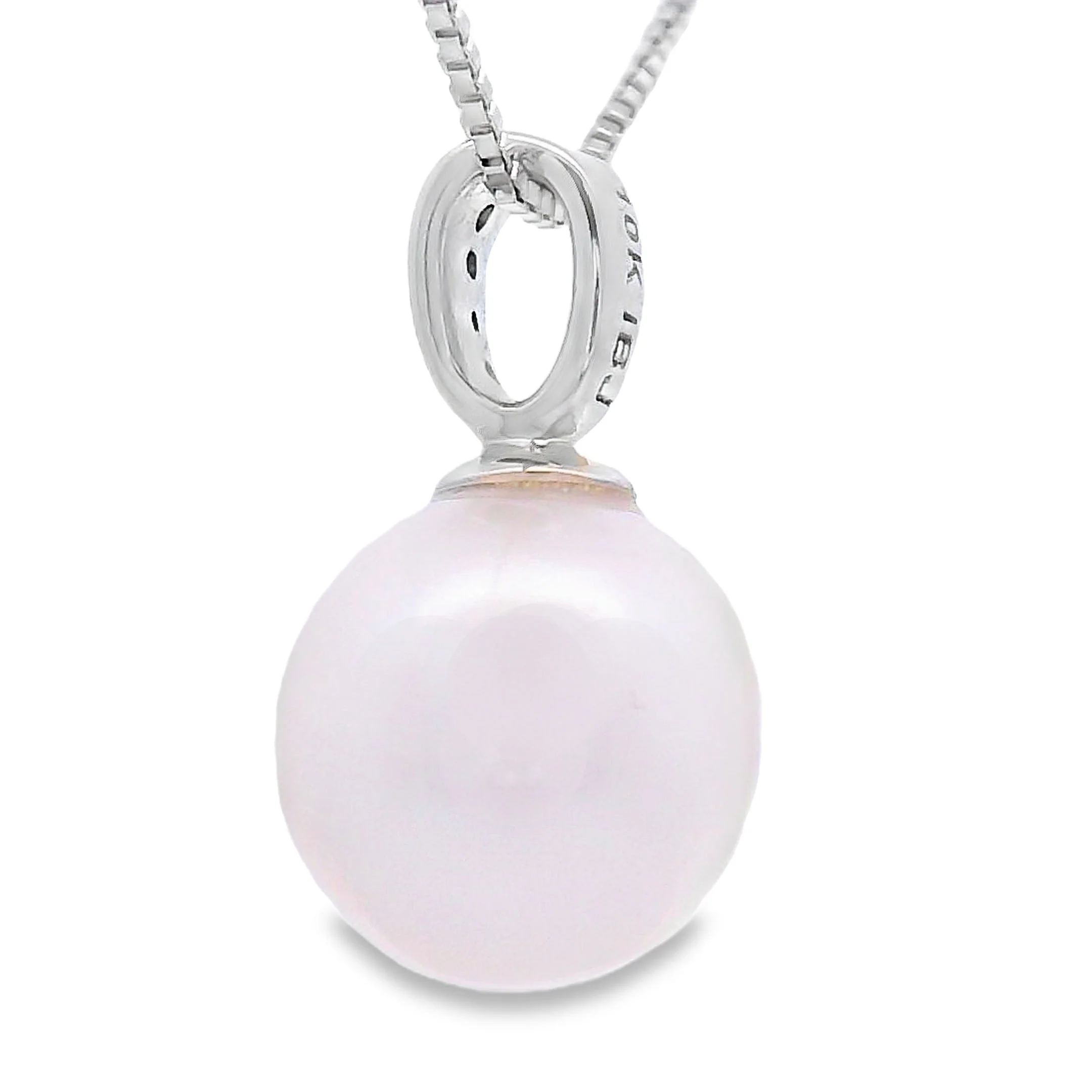 .01ct Pearl Diamond Fashion Pendants 10KT White Gold - Image 2