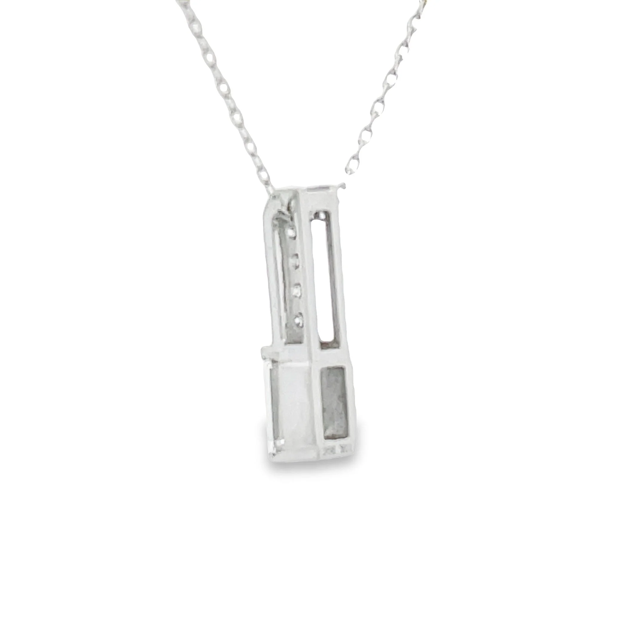 .06ct Zircon Diamond Fashion Pendants 10KT White Gold - Image 2
