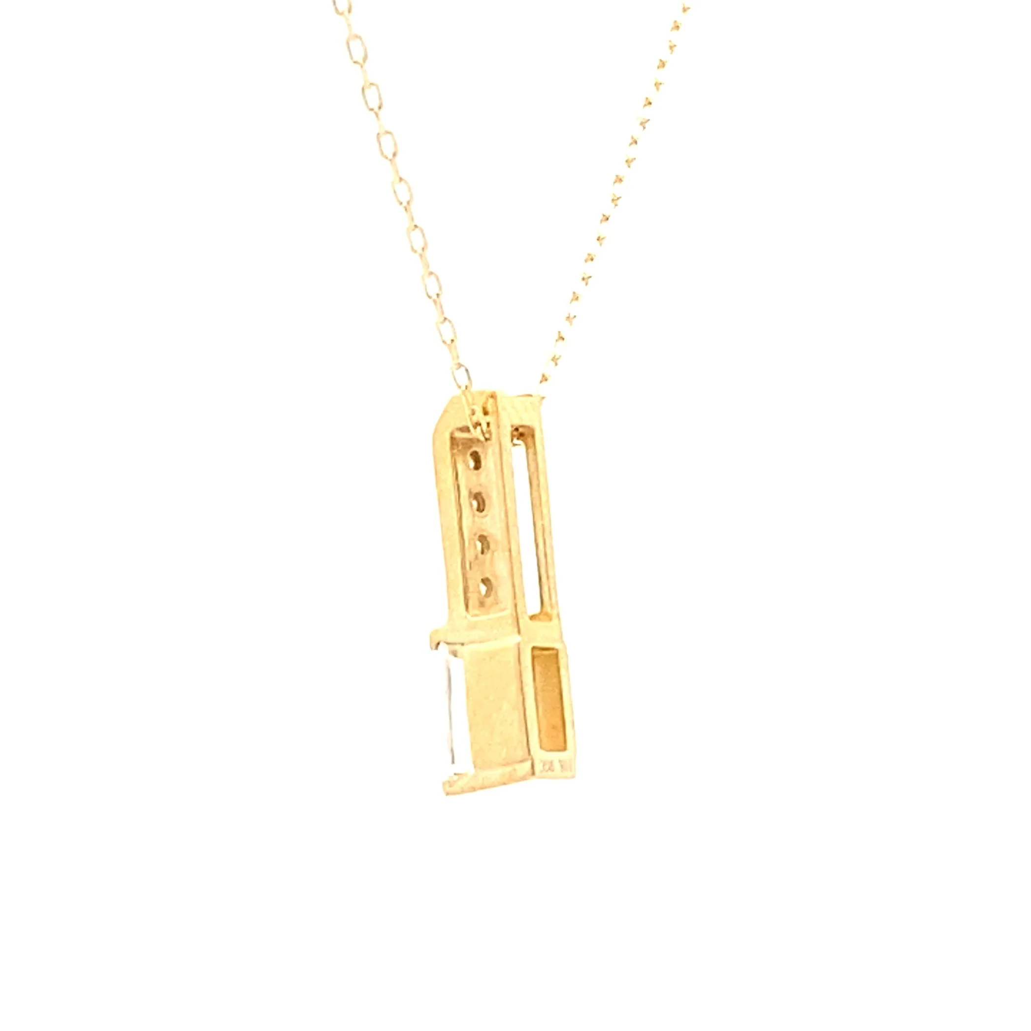 .06ct Zircon Diamond Fashion Pendants 10KT Yellow Gold - Image 2