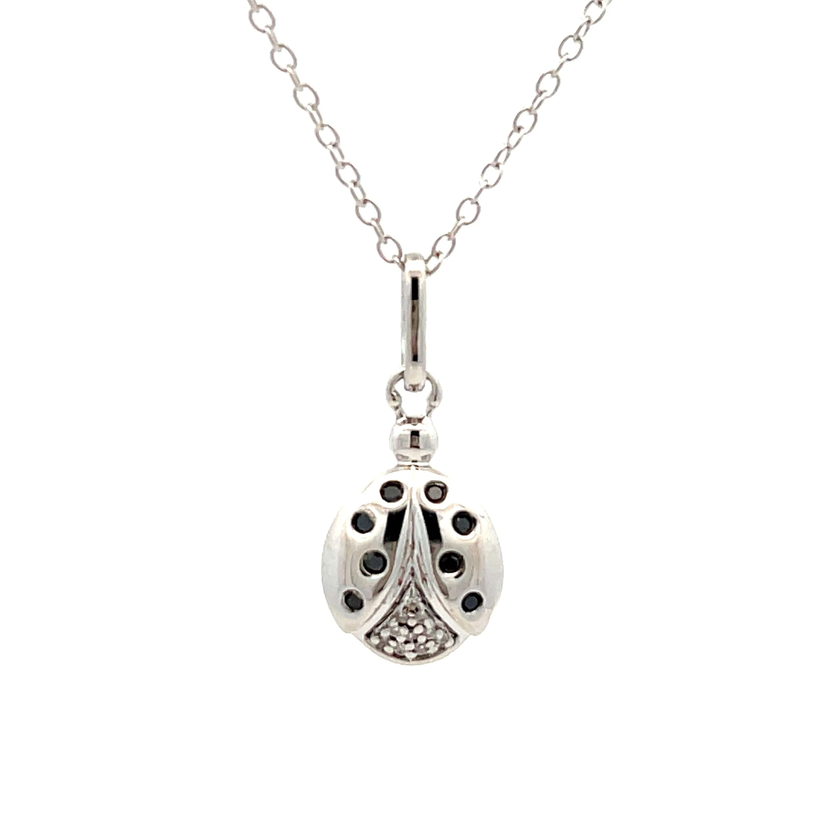 .08ct Black Diamond Animal Pendant Sterling Silver - Image 4