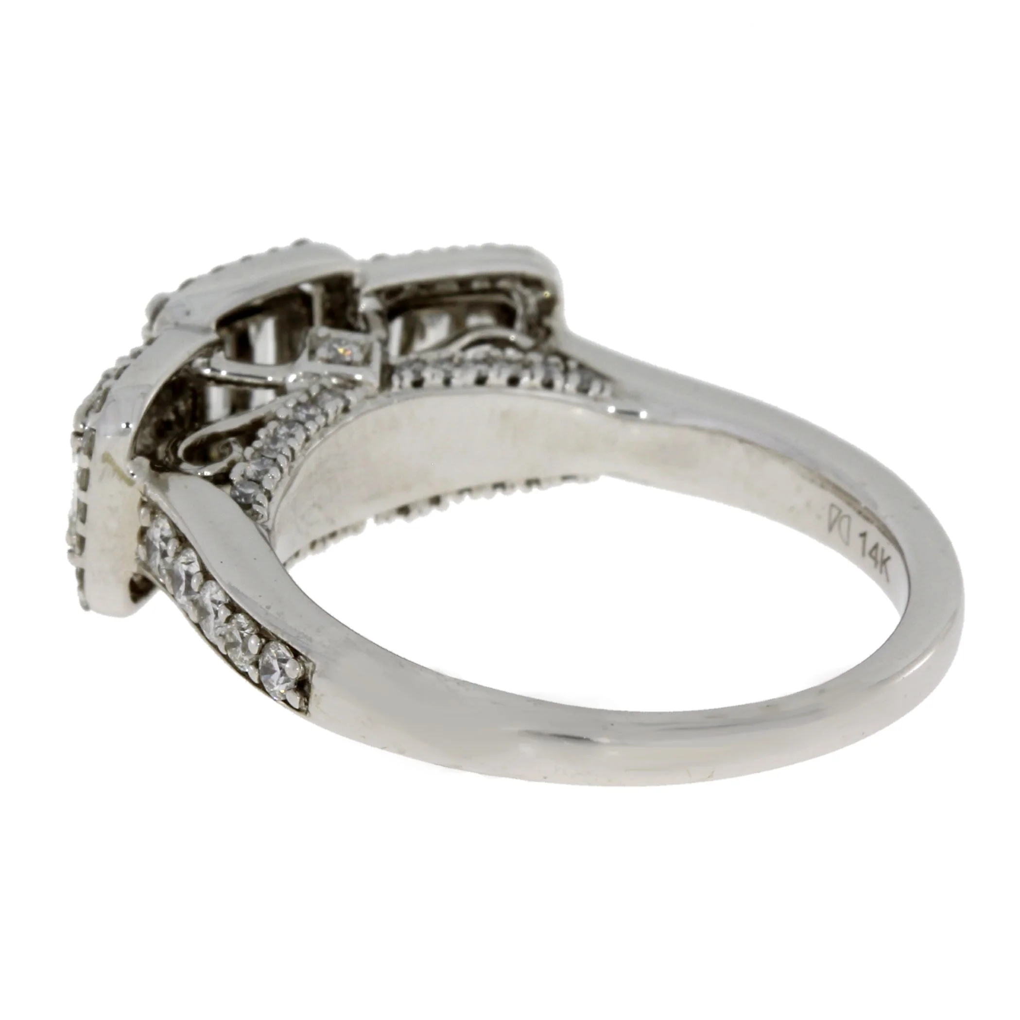 1.00ct Diamond 3 Stone Ring 14KT White Gold - Image 2