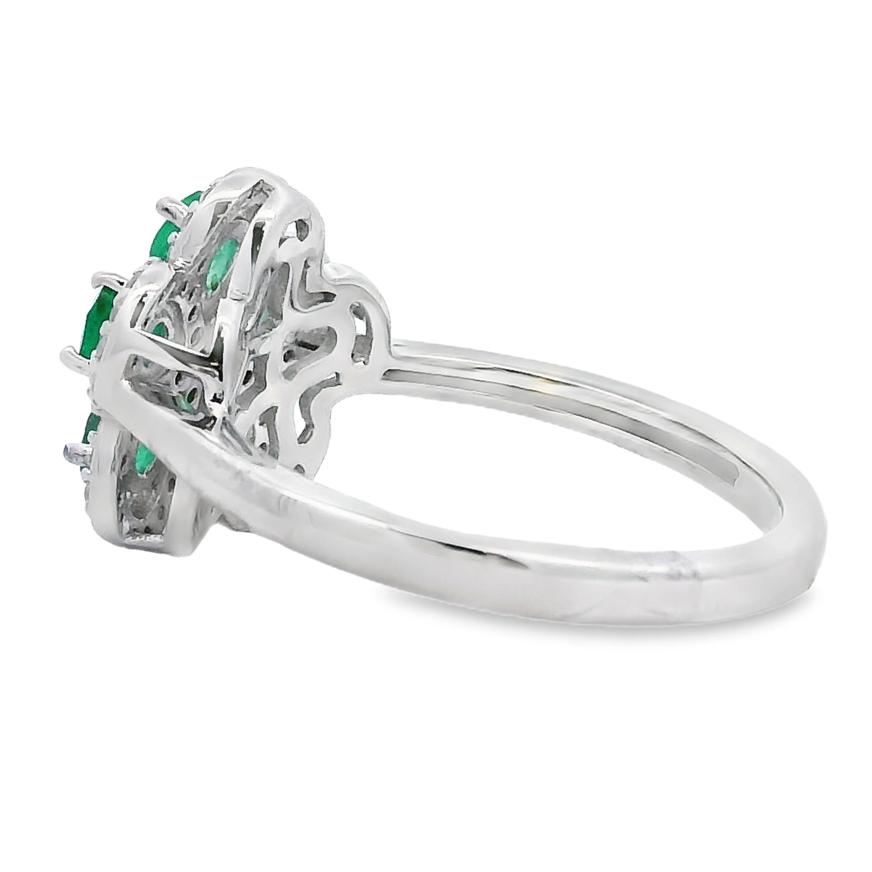 1.01ct Emerald Zircon Ring Sterling Silver - Image 2