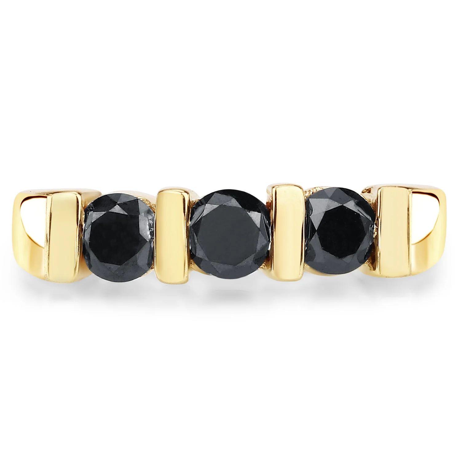 1.20 Carat Genuine Black Diamond .925 Sterling Silver Ring - Image 3