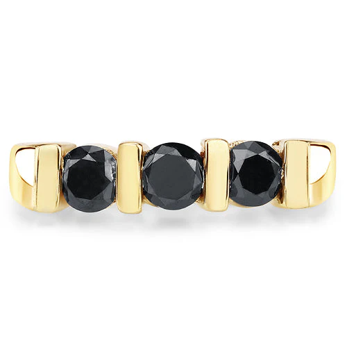 1.20 Carat Genuine Black Diamond .925 Sterling Silver Ring - Image 6
