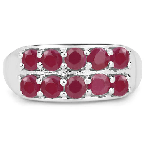 1.30 Carat Genuine Ruby .925 Sterling Silver Ring - Image 6