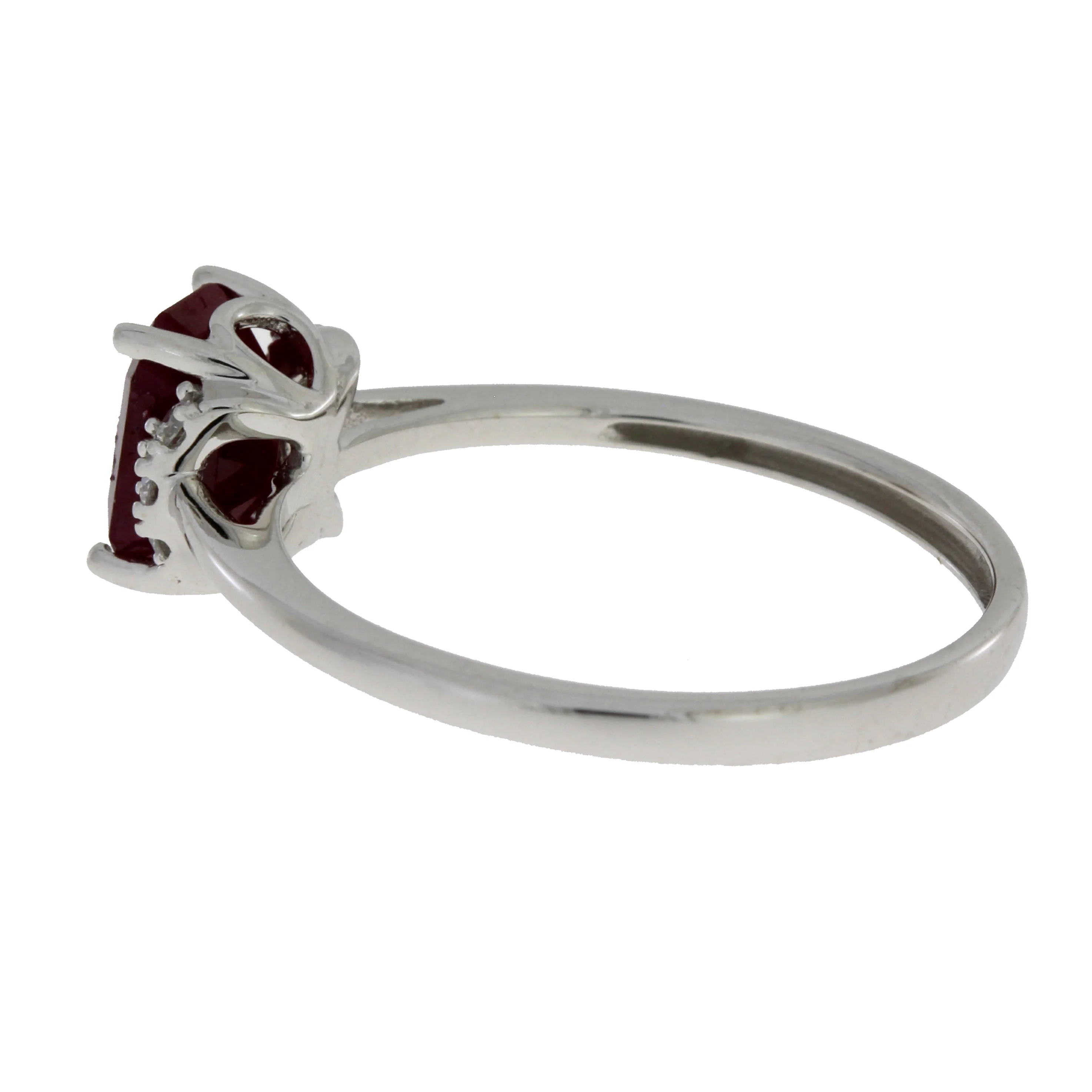 1.38ct Ruby Diamond Ring 14KT White Gold - Image 2