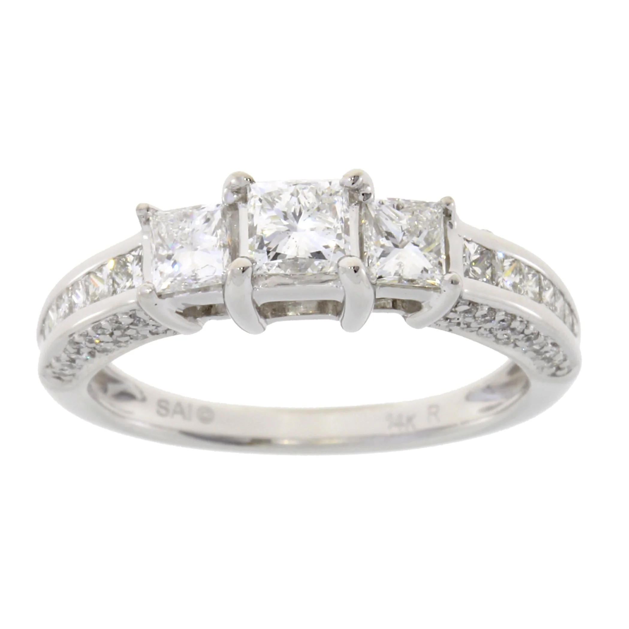 1.50ct Diamond 3 Stone Ring 14KT White Gold - Image 2