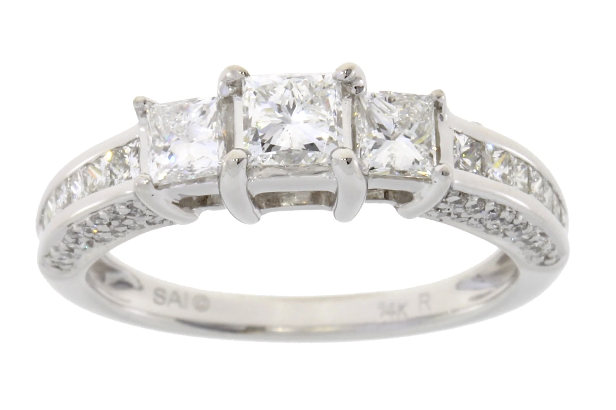 1.50ct Diamond 3 Stone Ring 14KT White Gold - Image 3