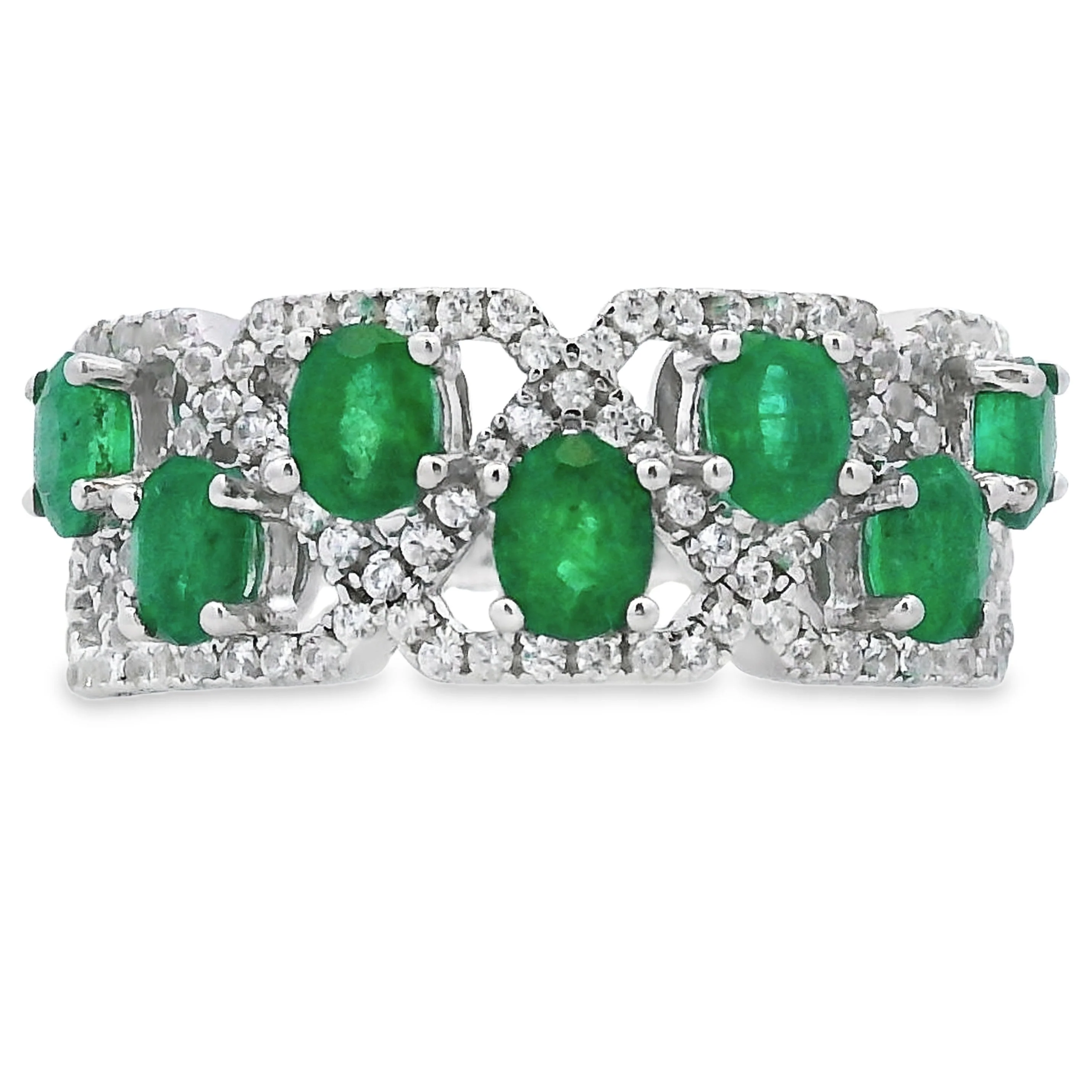 1.82ct Emerald Zircon Ring Sterling Silver