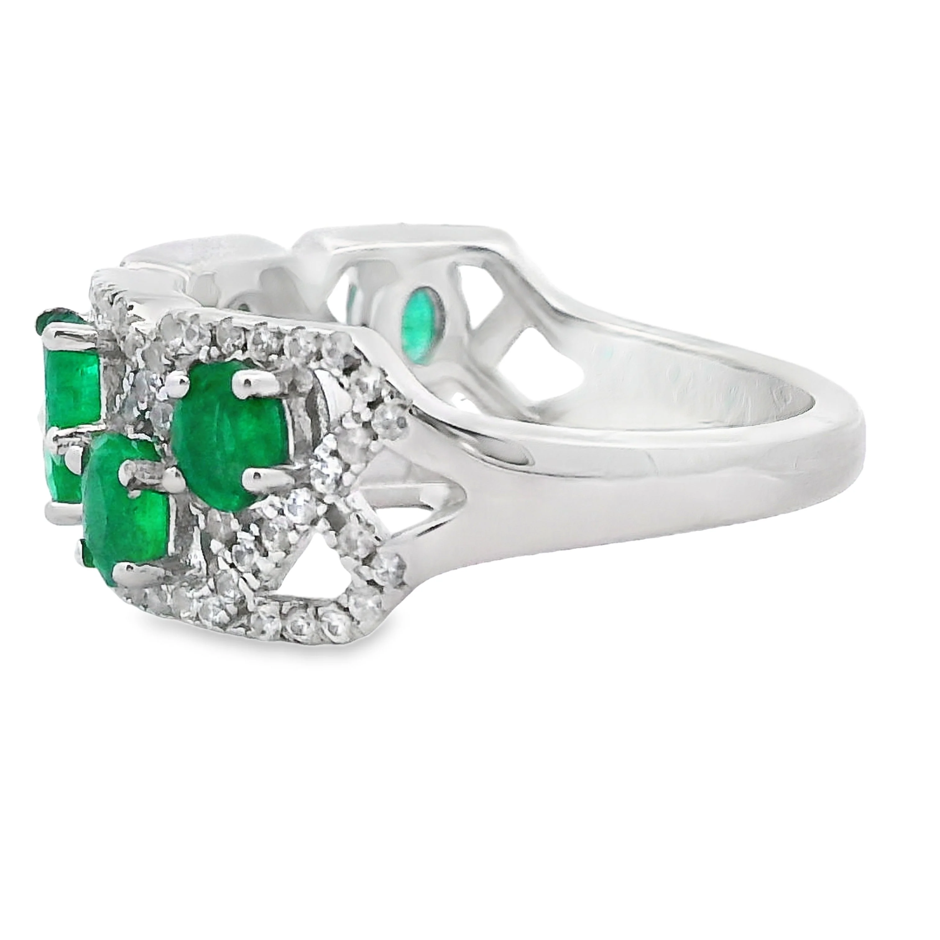1.82ct Emerald Zircon Ring Sterling Silver - Image 2