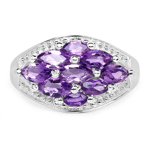 1.91 Carat Genuine Amethyst .925 Sterling Silver Ring - Image 6