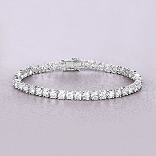 10.00 Carat Lab Grown Diamond 14K White Gold Bracelet - Image 3