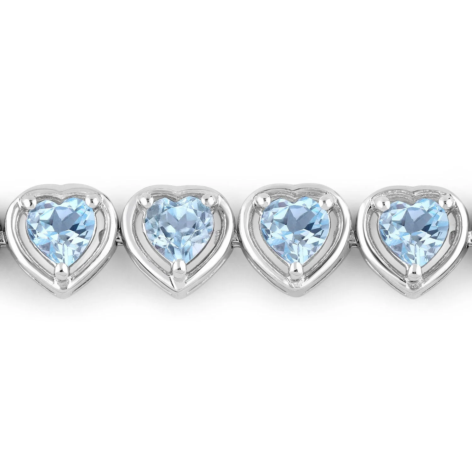 10.50 Carat Genuine Blue Topaz .925 Sterling Silver Bracelet - Image 2