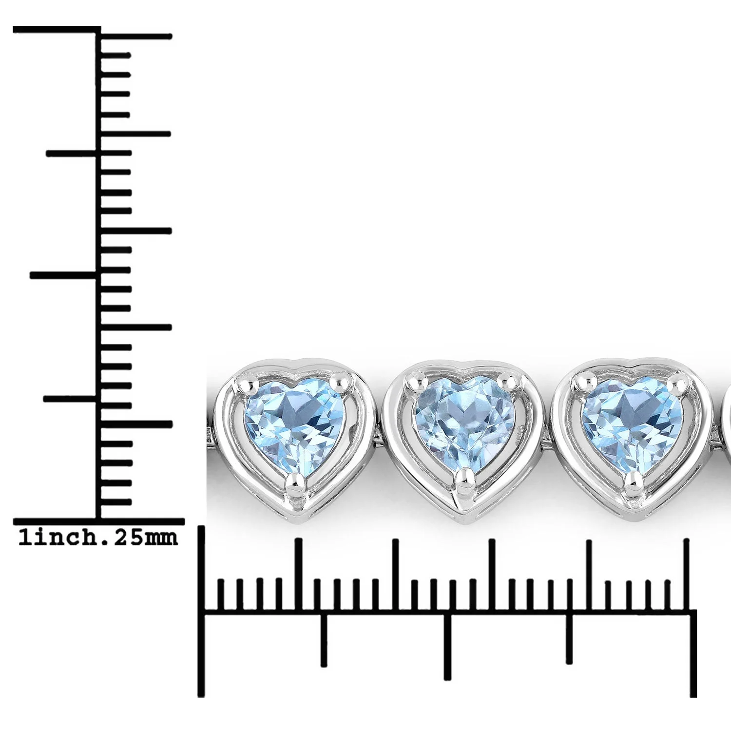 10.50 Carat Genuine Blue Topaz .925 Sterling Silver Bracelet - Image 3