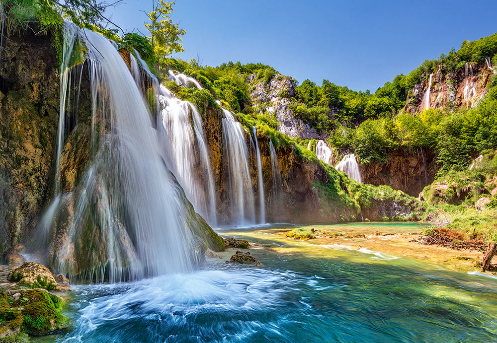 1000 Piece Jigsaw Puzzle, Land of the Falling Lakes , National park, Pure nature, River puzzle, Adult Puzzle, Castorland C-104185-2 - Image 2
