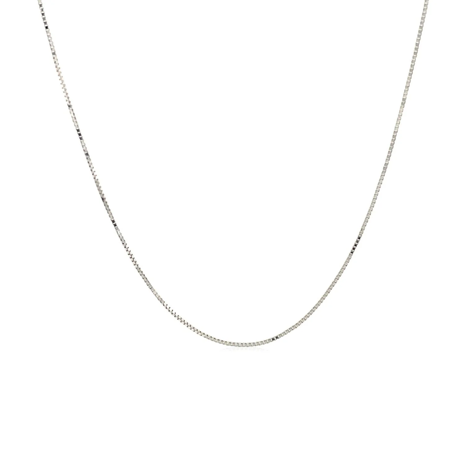 10k White Gold Classic Box Chain (0.45 mm) - Image 5