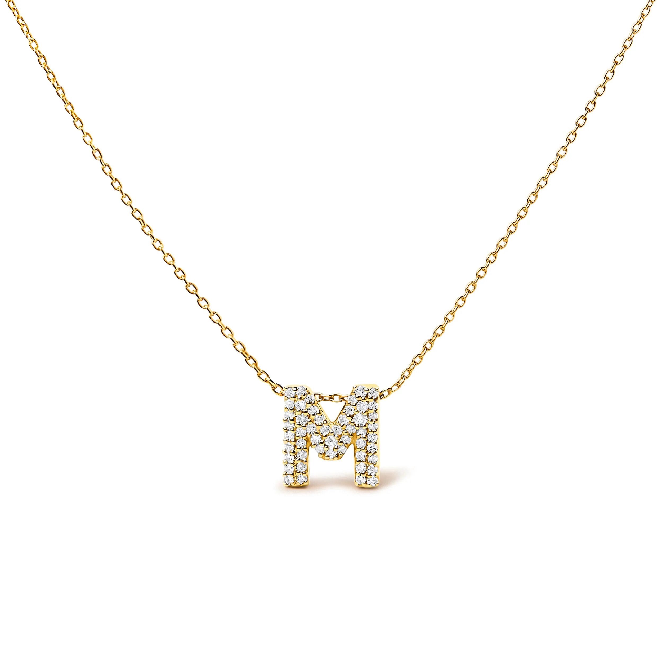 10K White Gold Diamond Accent "A" Initial Bubble Pendant Necklace - Image 39