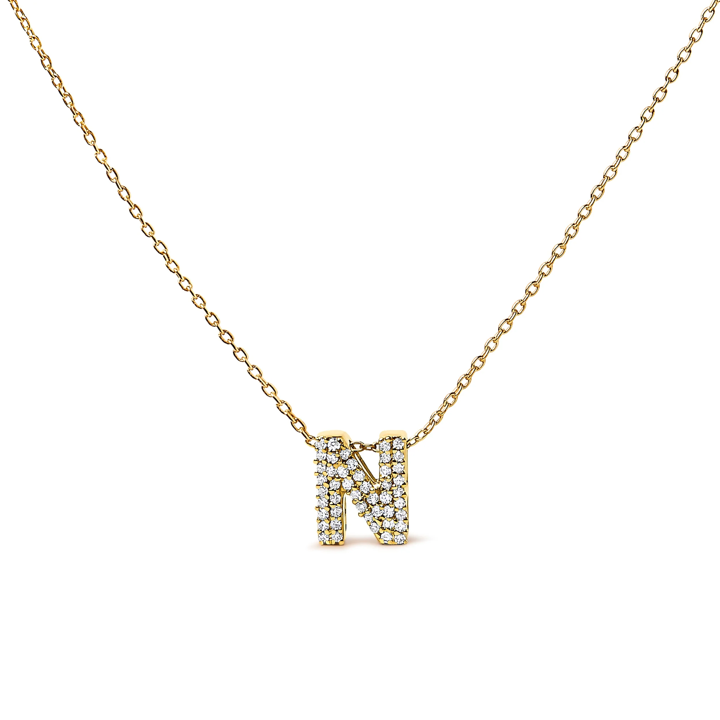 10K White Gold Diamond Accent "A" Initial Bubble Pendant Necklace - Image 40