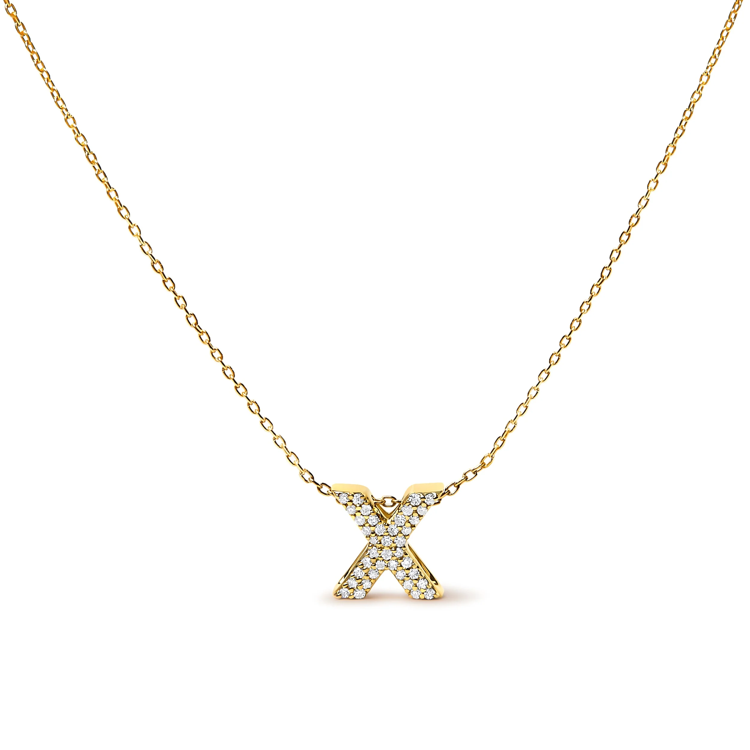 10K White Gold Diamond Accent "A" Initial Bubble Pendant Necklace - Image 50