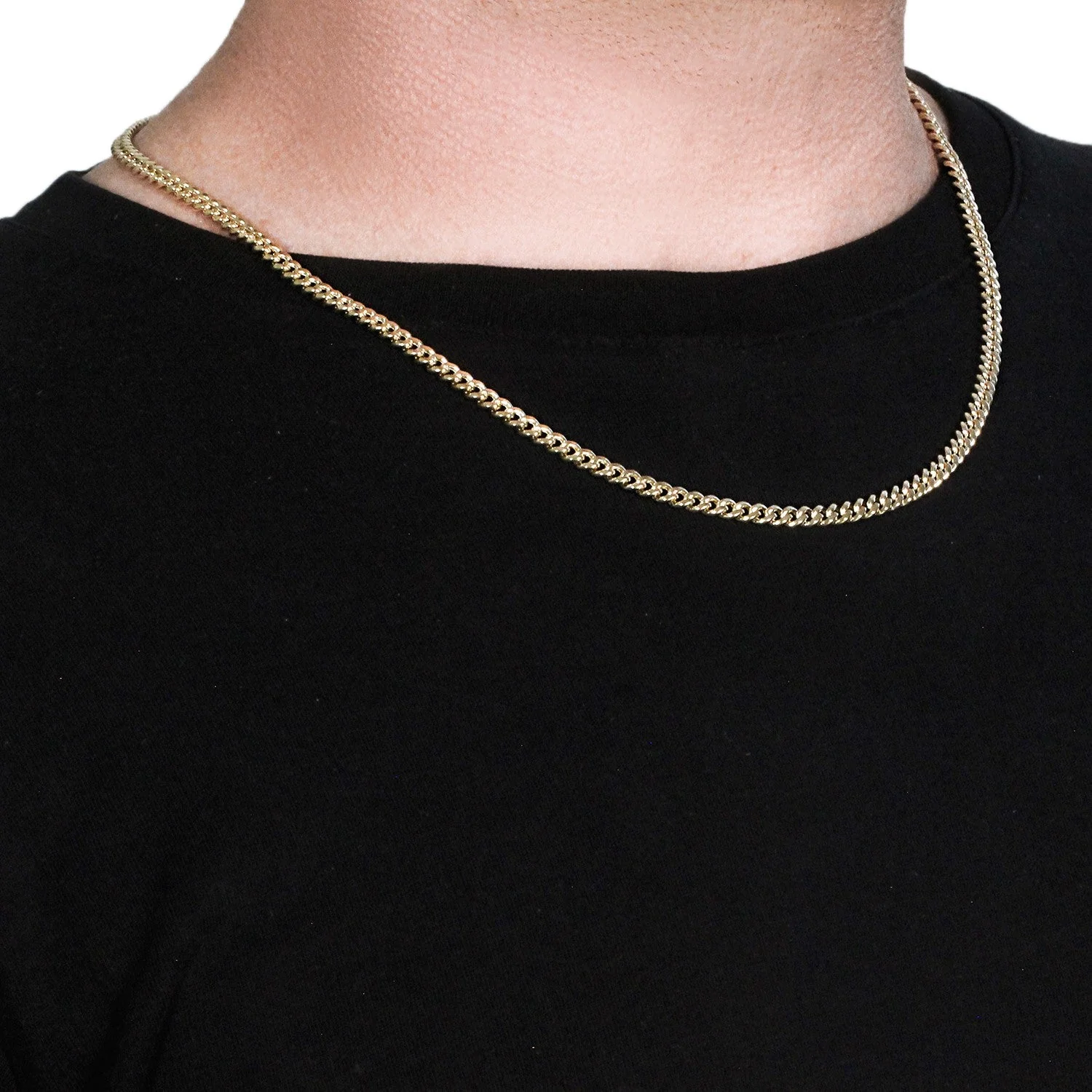 10k Yellow Gold Semi Solid Miami Cuban Chain (4.50 mm) - Image 8