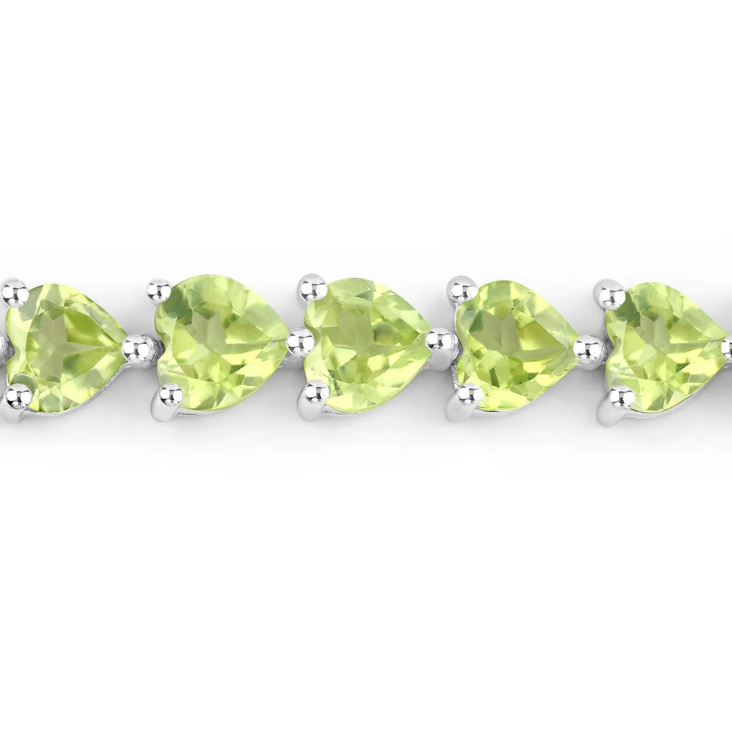 13.64 Carat Genuine Peridot .925 Sterling Silver Bracelet - Image 2