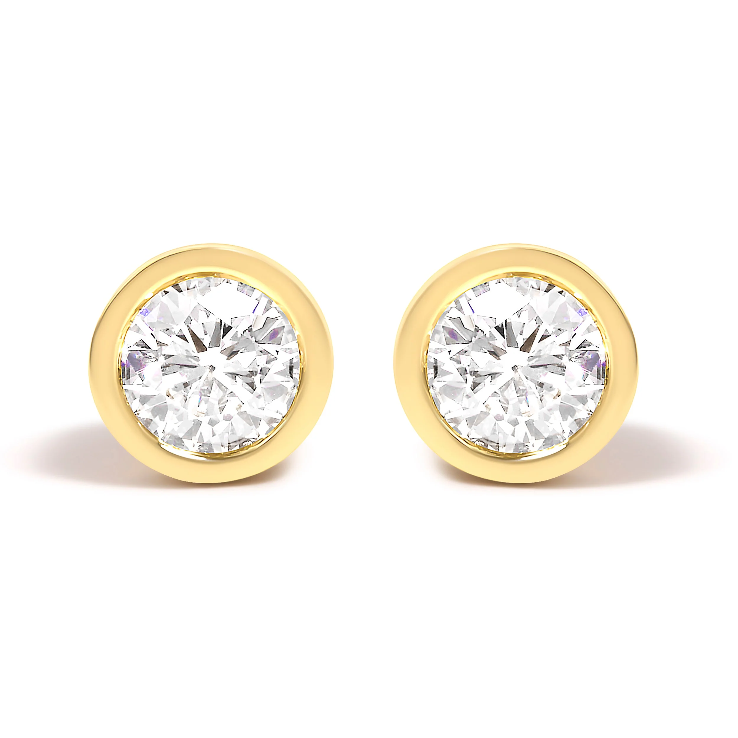 14K White Gold 1.0 Cttw Lab Grown Diamond Screw-Back Classic Bezel Solitaire Stud Earrings (G-H Color, VS2-SI1 Clarity) - Image 10