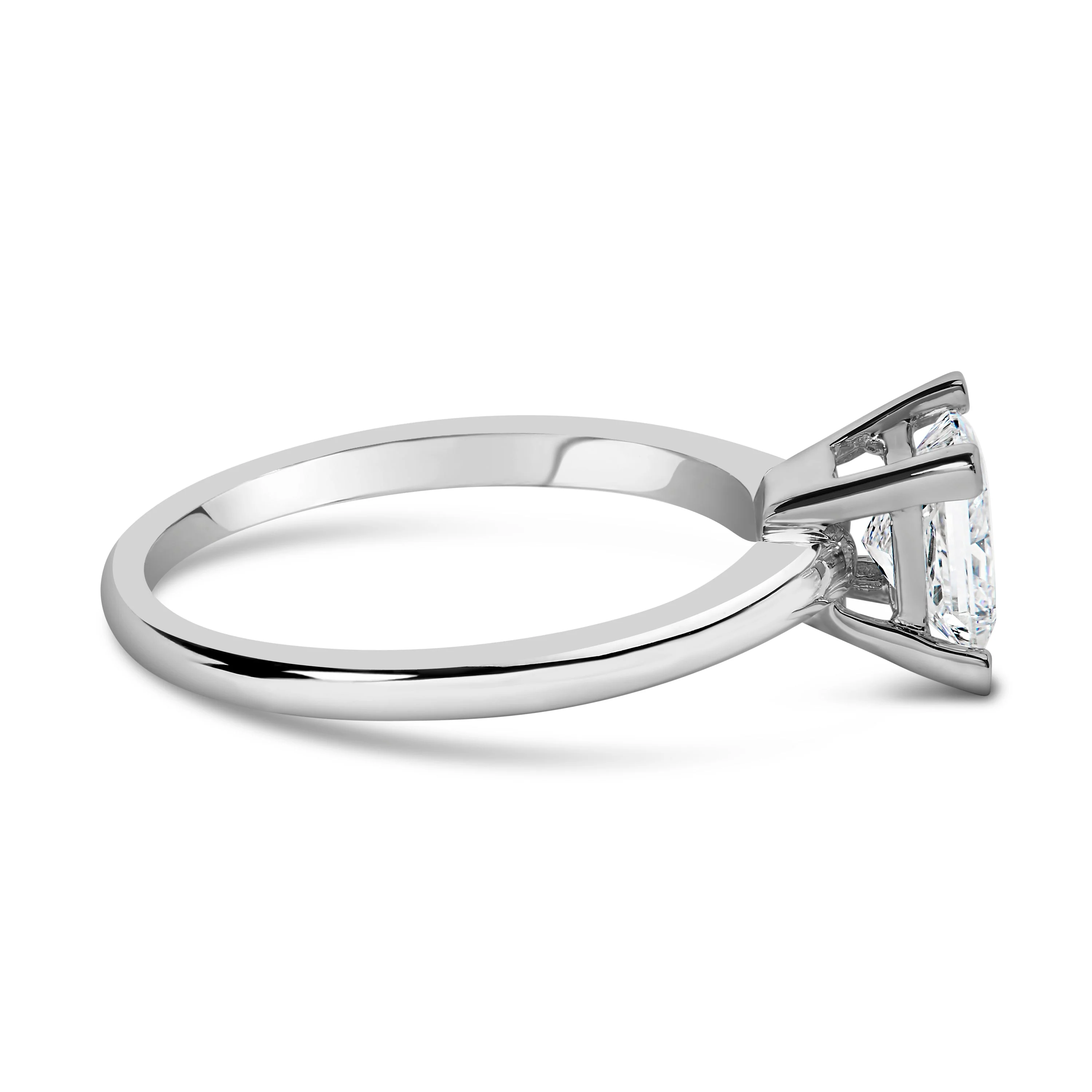 14K White Gold 1.0 Cttw Princess Lab-Grown Diamond Solitaire Engagement  Ring (F-G Color, VS1-VS2 Clarity) - Ring Size 7 - Image 2