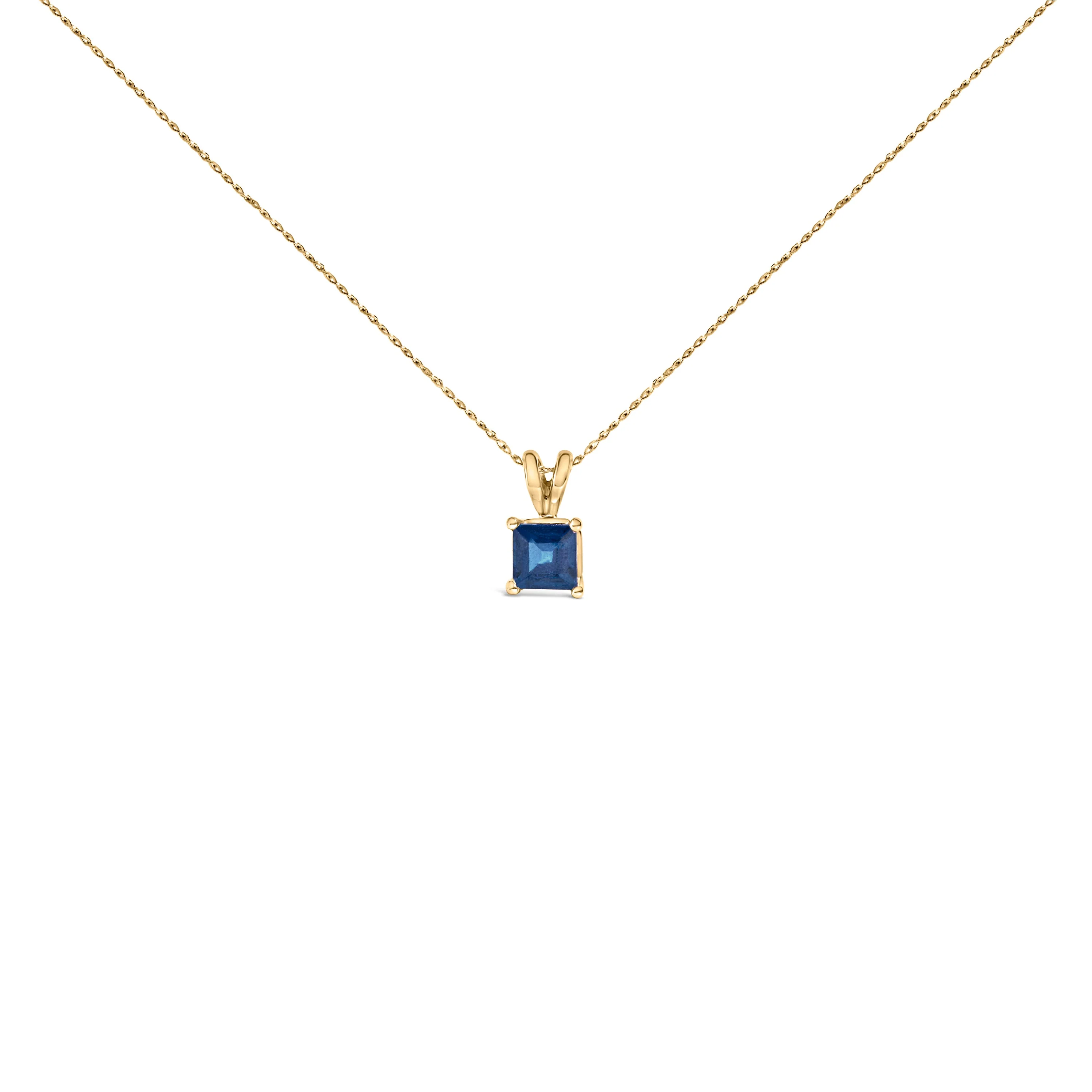 14K White Gold 5x5 MM Square Shaped Purple Amethyst Solitaire Pendant Necklace - Image 12