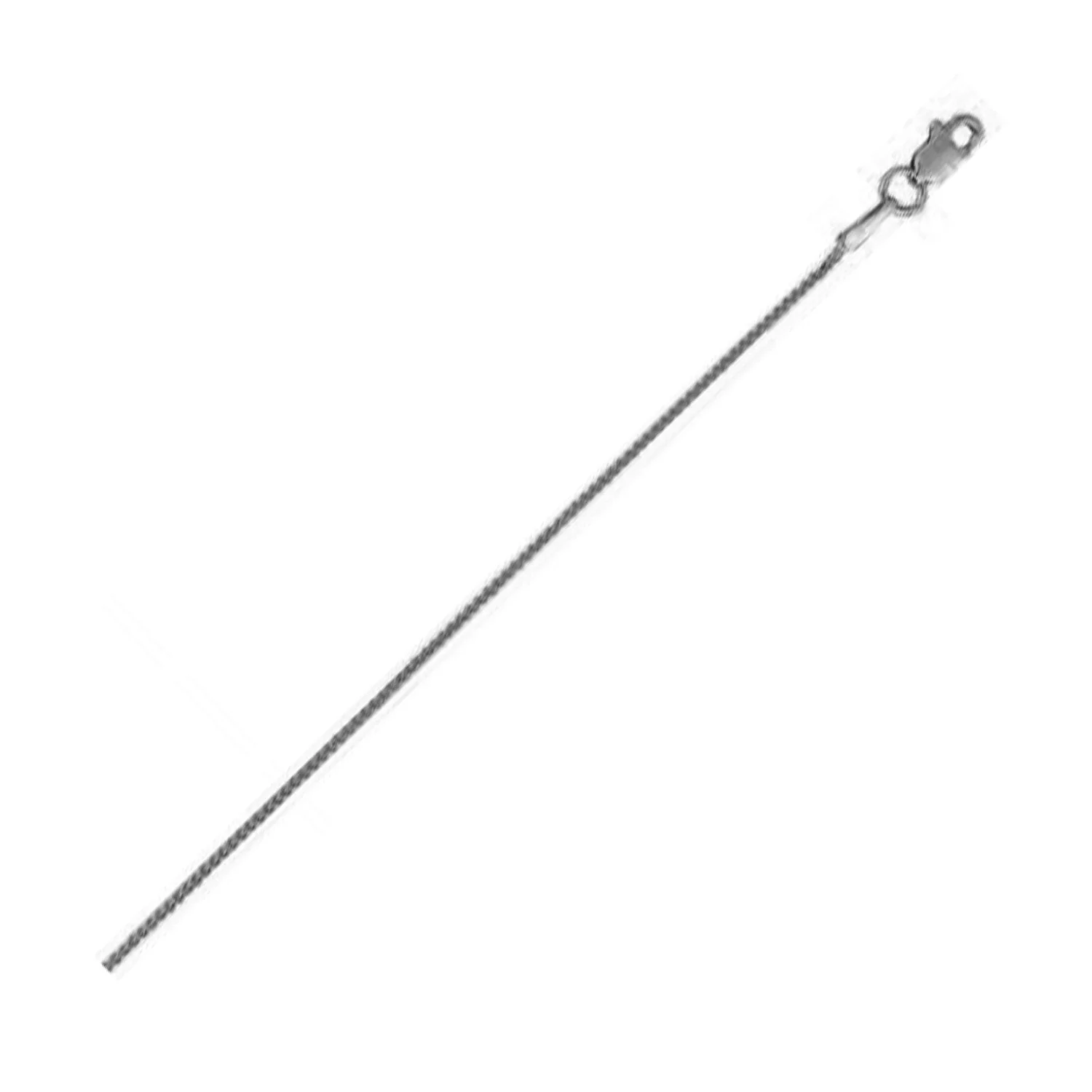 14k White Gold Round Wheat Chain (0.60 mm) - Image 2
