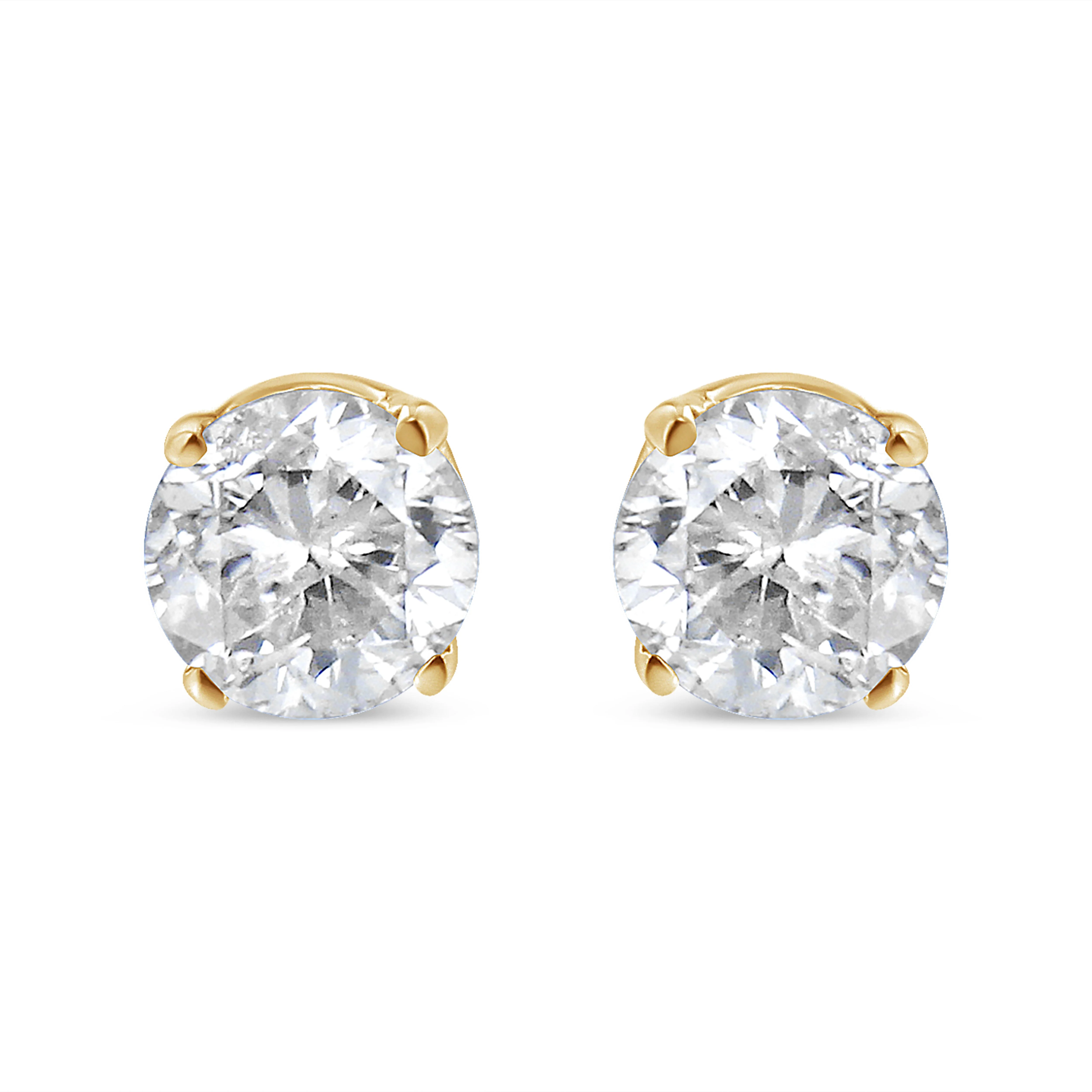 14K Yellow Gold 1/2 Cttw Round-Cut Diamond Solitaire Stud Earrings (O-P Color, SI2-I1 Clarity) - Image 7