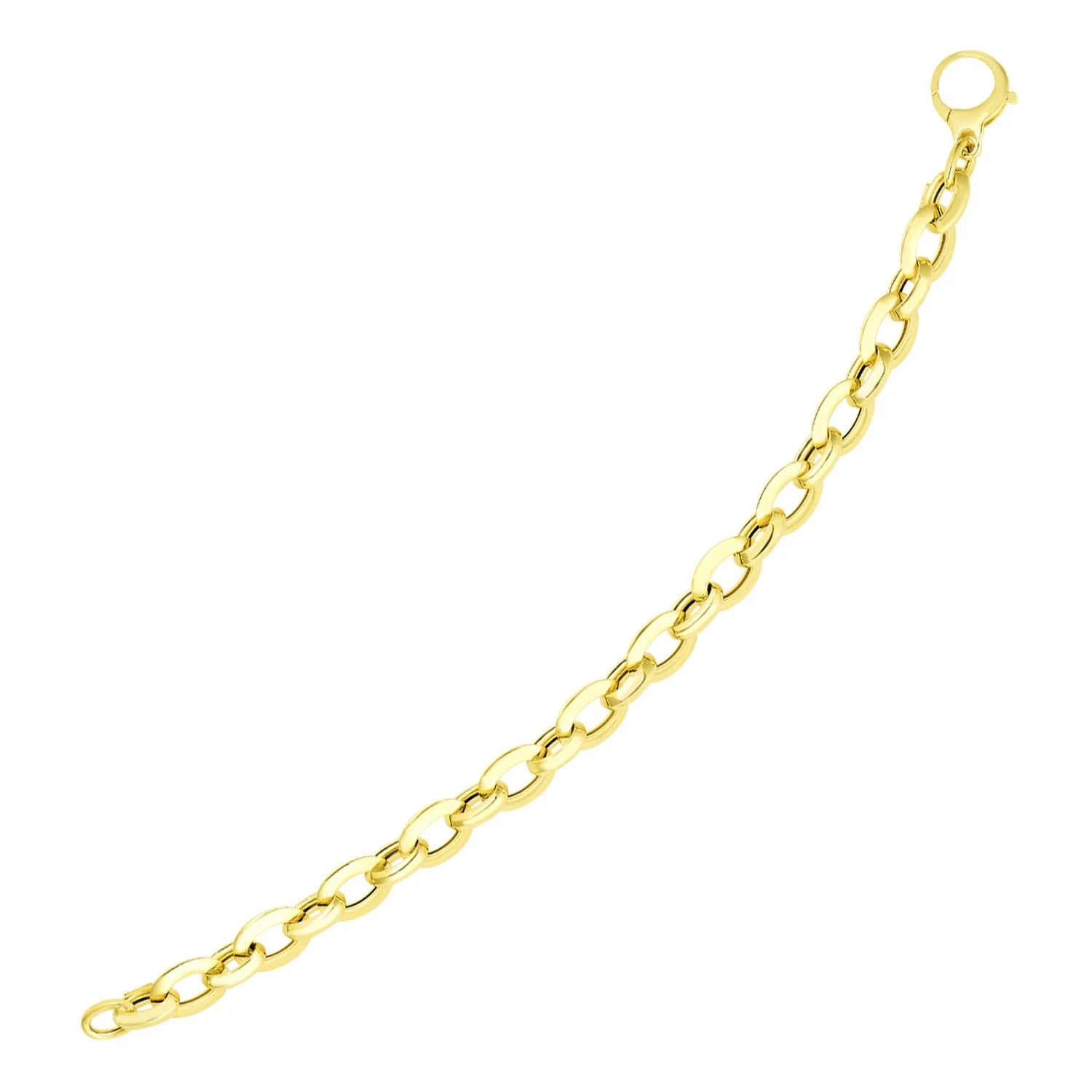 14k Yellow Gold Cable Chain Design Bracelet - Image 3