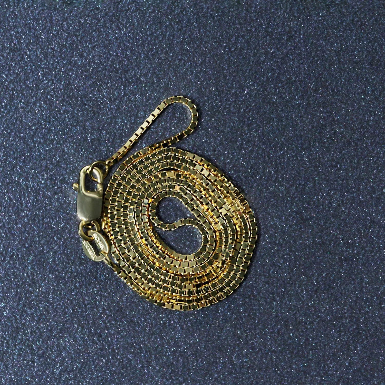 14k Yellow Gold Classic Box Chain 1.0mm - Image 6