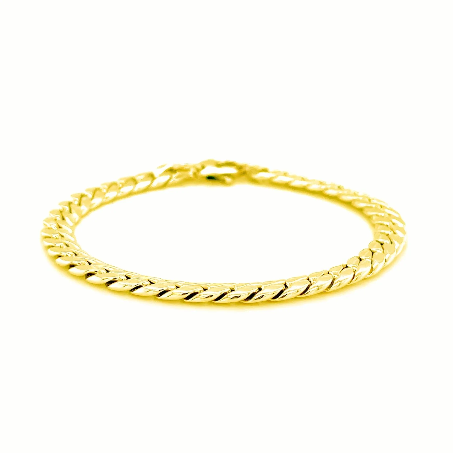 14K Yellow Gold Cuban Link Bracelet - Image 6